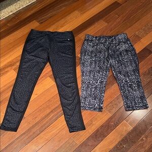 Danskin Black and Gray Leopard Print Leggings